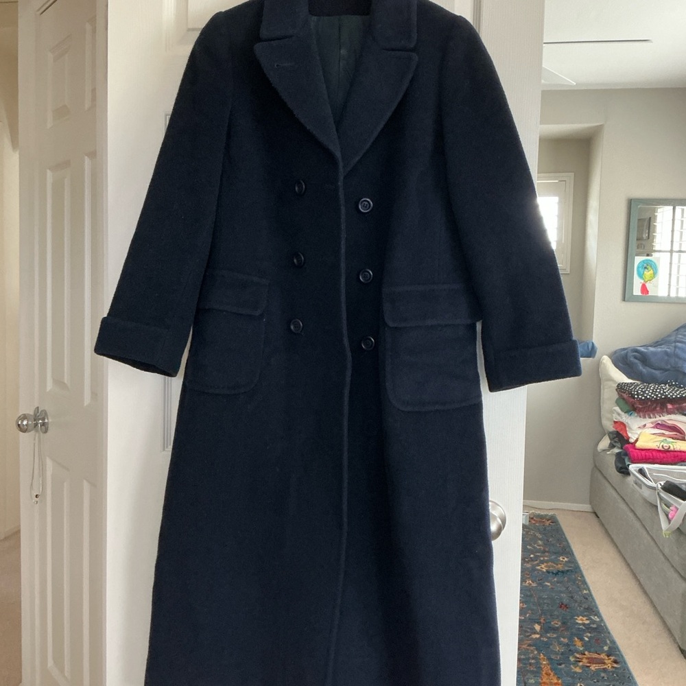 Classic Navy Double-Breasted Women's Trench Coat